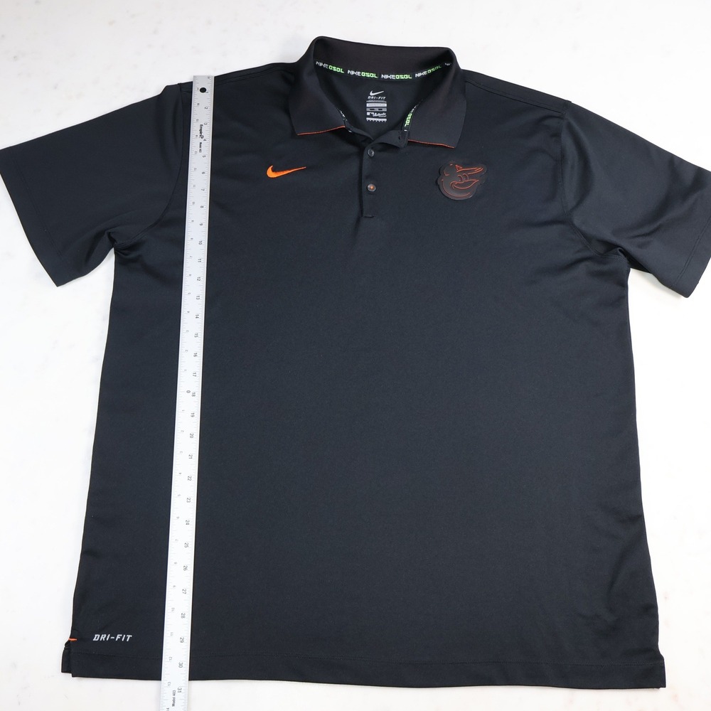 Nike Baltimore Orioles MLB Polo Shirt Mens XXL Black Dri-Fit Short Sleeve - Picture 5 of 9